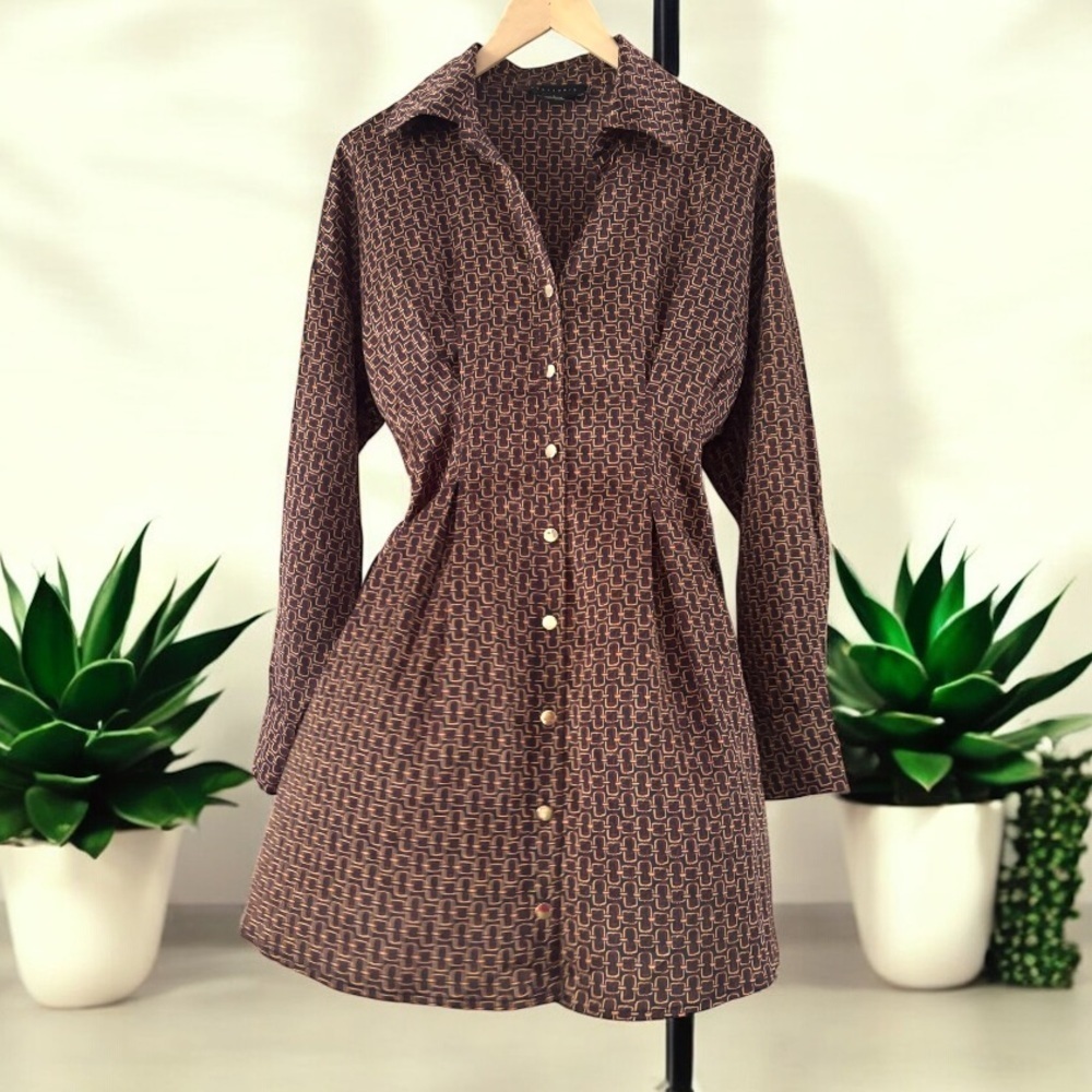 Sanctuary Button Down Long Sleeve Dress NWOT
